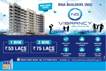 Add color to life by booking 1 and 2 BHK apartment at RNA NG Vibrancy, Mumbai
